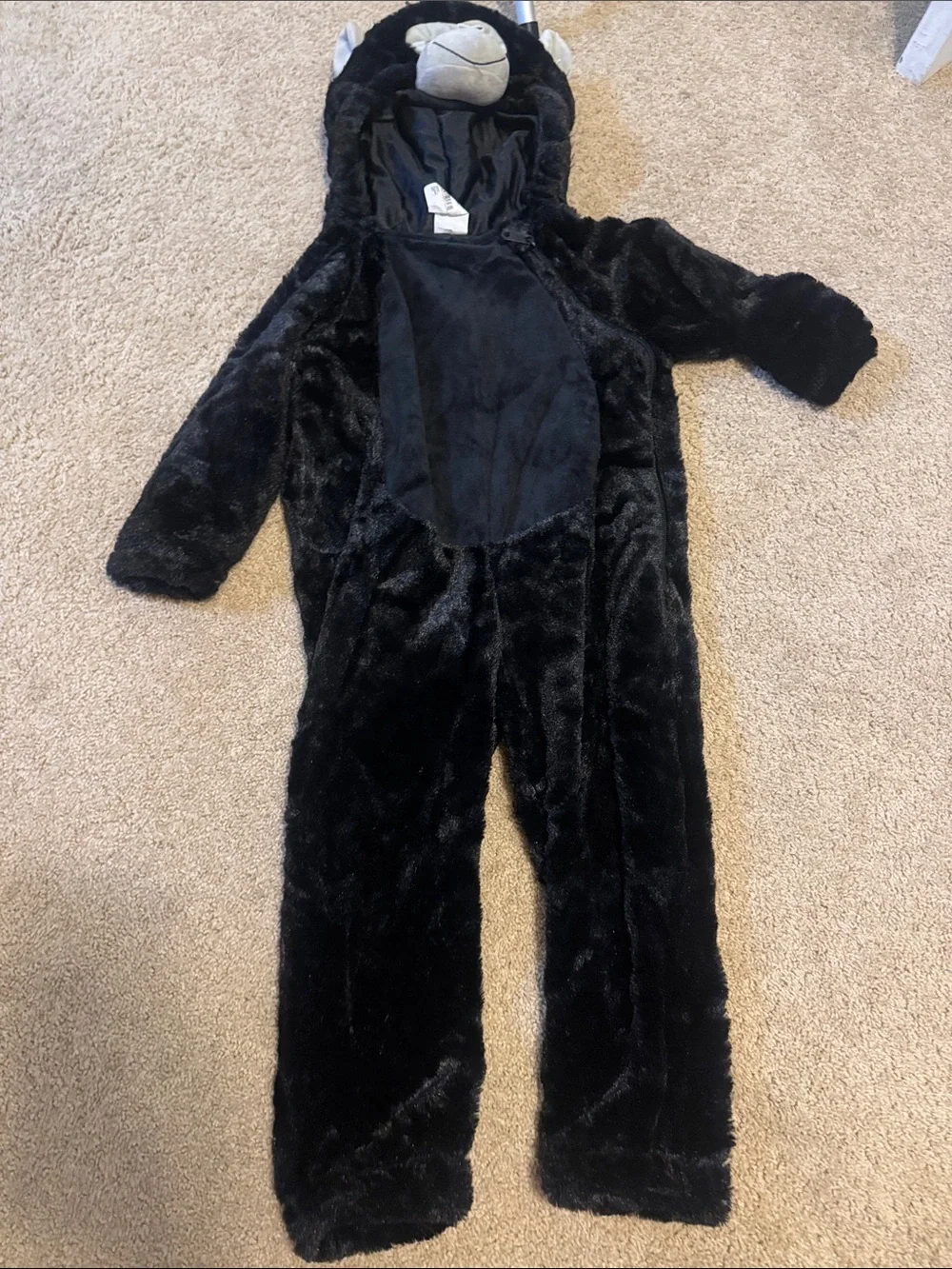 Target Black Plush Gorilla Costume with Hood